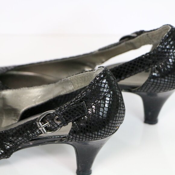 *Alia Black Snake Skin Heel - Picture 5 of 8